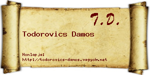 Todorovics Damos névjegykártya